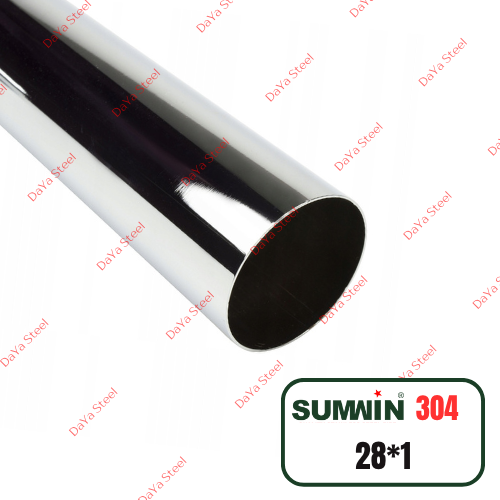 لوله 28 ضخامت 1 میلیمتر آلیاژ 304