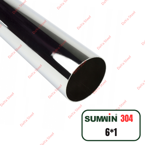 لوله 6 ضخامت 1 میلیمتر آلیاژ 304