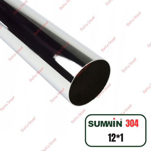 لوله 12 ضخامت 1 میلیمتر آلیاژ 304