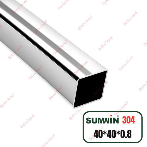 قوطی 40×40 ضخامت 0.8 میلیمتر 304